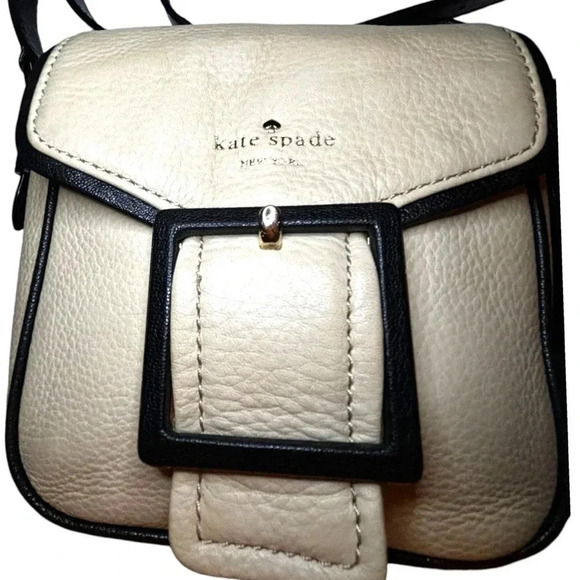 Kate Spade Vintage Embossed Signature Stud Long Adjustable Crossbody Strap-Cream - Picture 4 of 15